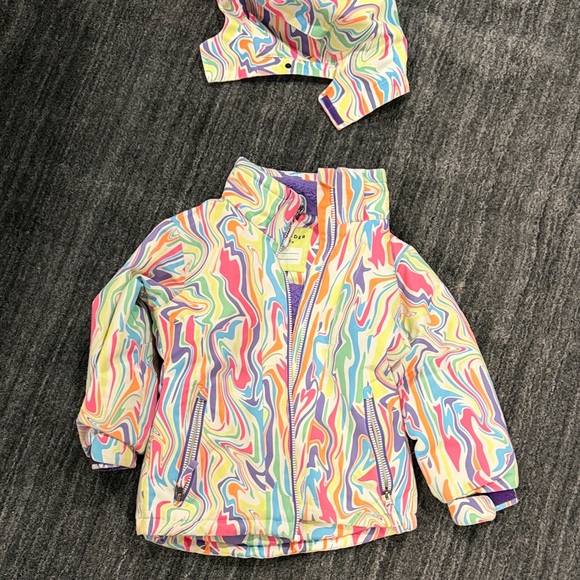 Colorful Swirl Patterned ski Jacket - Picture 6 of 7